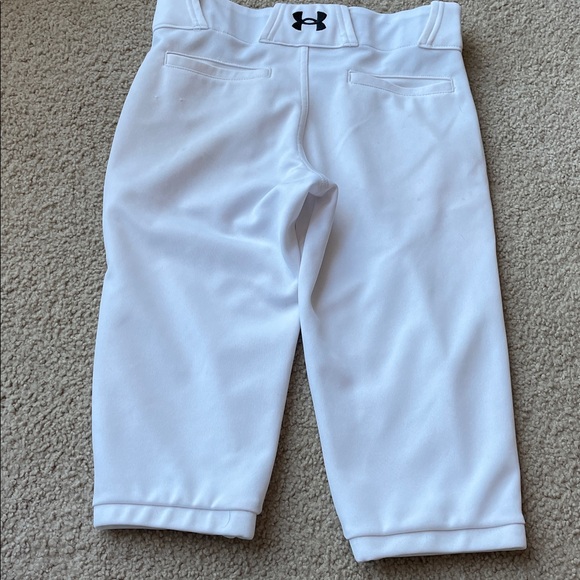 Under Armour Kids White Knickers Baseball Pants - Picture 3 of 6